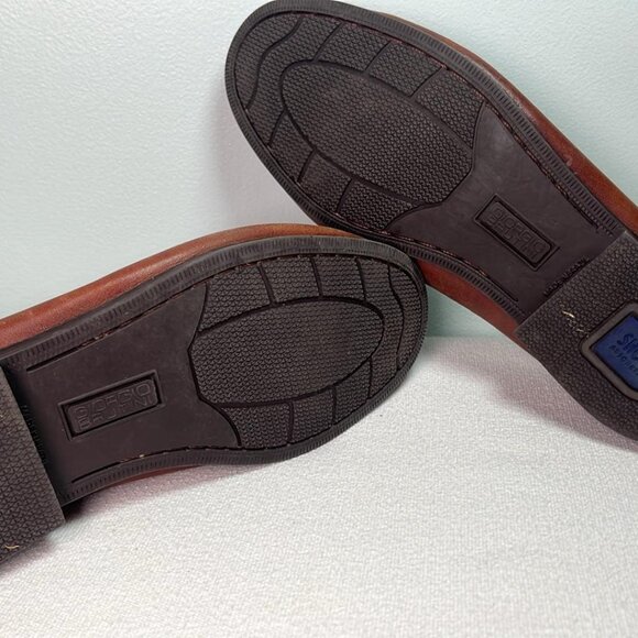 Giorgio Brutini Mens Size 11M Brown Leather Woven Slip On Tassel Loafers MCM Vib - Picture 9 of 10